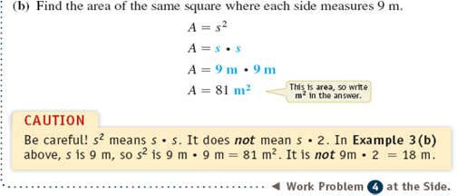 Find the perimeter and area of the rectangle or square.