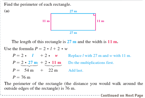 Find the perimeter and area of the rectangle or square.