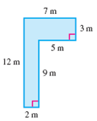 Find the perimeter and area of the figure.