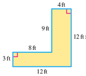 Find the perimeter and area of the figure.