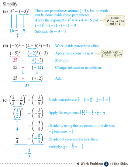 Simplify. See Examples (-2) 4 - 7           