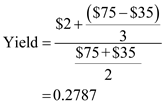 The yield on investment is the rate at which the present value of all future cash flows from investment will be equal to the current price of investment. This can be computed by the following equation. …… (1) a. Calculate yield on stock by using the equation (1). Substitute $2 for 'Average Annual income', $75 for 'Future price', $35 for 'Current price', and 3 for 'Number of years' Therefore, the yield is . b. Calculate yield on security by using the equation (1). Substitute $0 for 'Average Annual income', $100 for 'Future price', $40 for 'Current price', and 2 for 'Number of years' Therefore, the yield is . c. Calculate yield on 5% note by using the equation (1). Substitute $50 for 'Average Annual income' (interest income on note at 5%), $1000 for 'Future price', $925 for 'Current price', and 1 for 'Number of years' Therefore, the yield is . Based on the above calculations the ranking of the investment options is given below.