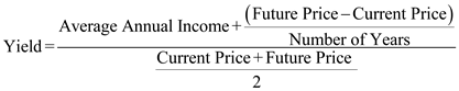 The expected return from investment needs to be computed before the investment decision to be taken. The expected return is the rate at which the present value of all future cash flows from investment will be equal to the current price of investment. In other word, it is the rate at which an investor expects return from the investment. This can be computed by the following equation. …… (1) Calculate yield on stock in the following manner. Substitute $0 for 'Average Annual income', $105 for 'Future price', $65 for 'Current price', and 4 for 'Number of years' in equation (1). Hence, the yield is 11.76%. Conclusion The yield on investment is 11.76% and desired return of Mr. SC is 15% from his investment, which means the expected return on stock is much lower than the desired return. Thus, it can be concluded that he should not invest in the stocks of C Solutions.