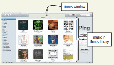 Download Songs to a Portable Media Player  The methods by which you can download a song to a portable media player vary depending upon the type of portable media player you own. Some portable media players connect to your computer, often using a USB connection, and appear as a removable disk in Windows. Some use flash memory mobile media, such as SD cards, that you remove from the portable media player, and then insert into your computer's card reader. Some portable media players, such as the iPod Touch, can connect to wireless networks and download songs from the Internet without requiring a connection to a computer; others connect directly to your computer and require a special program, such as iTunes, to add songs. This Learn How To exercises describes how to download songs to an iPod from a CD, how to download music to an iPod using iTunes, and how to transfer files to a portable media player that connects directly to your computer. Using iTunes to Add Songs from a CD to Your iTunes Library  1. If necessary, download and install the latest version of iTunes, which is available at Apple's Web site (apple.com). 2. Click the Start button, click All Programs, click the iTunes folder in the All Programs list, and then click iTunes in the iTunes folder (Figure).     If you have not done so already, connect your iPod to a USB port on your computer. When iTunes displays the name of your iPod in the left pane of the iTunes window indicating that your iPod is connected, insert a music CD into an optical disc drive on your computer. Check the CD's copyright notice before completing the following steps to make sure that you are authorized to copy the CD.  4. iTunes will download the track names from the CD automatically and display a dialog box asking if you would like to import the entire CD. Click the Yes button to import all songs from the CD. If you wish to select individual songs from the CD, click the No button and select the songs you wish to import. 5. Once the import process is complete, click the Eject button to eject the CD. The songs now are in your iTunes library. 6. If your playlist does not synchronize automatically, right-click the name of your playlist and then click Sync on the shortcut menu. Once the synchronization process is complete, the files are stored on your iPod. Using iTunes to Add Songs from the iTunes Store  1. If necessary, start iTunes and connect your iPod to your computer. 2. Click iTunes Store in the left pane of the iTunes window to display items available for purchase. 3. Locate the song you wish to purchase in the iTunes Store. If you are looking for a particular song, use the Search iTunes Store box at the top of the iTunes window. 4. Once you locate a song to download, click the Buy Song button. If necessary, enter the information for your iTunes account. If a dialog box is displayed asking if you are sure that you want to buy the song, click the Buy button. iTunes will download the song and charge the credit card or gift card associated with your iTunes account. 5. If your playlist does not synchronize automatically, right-click the name of your playlist and then click Sync on the shortcut menu. Once the synchronization process is complete, the files are stored on your iPod. Adding a Music File on a Computer to a Portable Media Player  1. Connect your portable media player to an available port on the computer. If the portable media player does not connect to the computer with a cable, remove the memory card from the portable media player and insert it into the card reader on the computer. 2. When Windows displays the AutoPlay dialog box, click the Open device to view files using Windows Explorer button to display a window containing the contents of the portable media player. 3. Locate the song on the computer that you wish to copy to the portable media player and then drag the file to the window containing the contents of the portable media player. 4. Close any open windows and disconnect the portable media player from the computer. Locate a music CD that you own and use a program such as Windows Media Player to save the songs as digital files on your hard disk. Once you transfer the songs to your hard disk, connect your portable media player and then transfer the songs from the hard disk to the portable media player. How long did it take to transfer the music from the CD to the computer to the portable media player? Is there an easier way to accomplish this task?