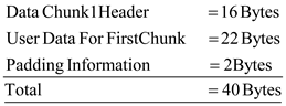 Data Chunks: • Data chunks is carry the user data and this is also a control data. • The SCTP (Stream Control Transmission Protocol) packet has made up of data chunks and the headers and this will vary by the content • Data chunks has discussed in RFC4960(Request For Comment) and the modified version has discussed in RFC2690 and RFC 3309. • Chunk has the content types which is as follows: • Chunk Type: The IETF (Internet Engineering Task Force) has predetermined the value of chunk type is 8 bits. • Chunk Flags: This has the 8 bits flag value defined by the chunk type and this has the default value 0. • Chunk Length: This has the unsigned (only positive value) 16 bits without padding. • Chunk value: This can be used for general purpose value defined by the chunk type. There are 2 data chunks and each contains the 22 bytes of user data. Therefore, Now, find the size of chunk. Hence, the packet size is .and each chunk size is .