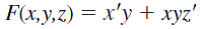 Given the Boolean function,   a) Derive an algebraic expression for the complement of F. Express in sum-of-products form. b) Show that   c) Show that  <div style=padding-top: 35px> 