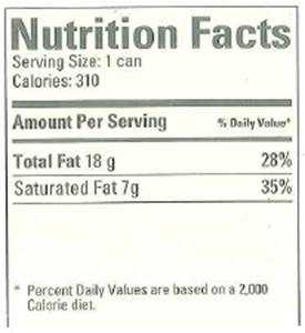 Nutrition Facts labels now appear on most foods. An abbreviated label concerned with fat is shown in Fig.. When burned in the body, each gram of fat supplies 9 Calories. (A food Calorie is really a kilocalorie, as will be learned in Chapter 11.) (a) What percentage of the Calories in one serving is supplied by fat (b) You may notice that our answer doesn't agree with the listed Total Fat percentage in Fig.. This is because the given Percent Daily Values are the percentages of the maximum recommended amounts of nutrients (in grams) contained in a 2000-Calorie diet. What are the maximum recommended amounts of total fat and saturated fat for a 2000-Calorie diet FIGURE Nutrition Facts See Exercise.