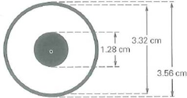 In Fig., which black region has the greater area, the center circle or the outer ring FIGURE Which black area is greater See Exercise.