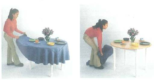 The following is an old trick (Fig.). If a tablecloth is yanked out very quickly, the dishes on it will barely move. Why FIGURE Magic or physics See Conceptual Question.