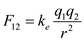 (a) Coulomb's law states that the electro static force between the two charges is directly proportional to the charge of each particle and inversely proportional to the square of the distance between the two charges. Here, is the Coulomb's constant, is the charge of the particle 1, is the charge of the particle 2, and is the distance between the two particles. Substitute for , for , for , and for . The tension T in the string is pointed in an upward direction and the gravitational force is pointed in a downward direction. The electrical Coulomb force exerted by the lower charge is in downward direction. Thus, the net force exerted on the system when it is in equilibrium. Here, is the mass of each particle and is the acceleration due to gravity. Rewrite the equation for . Substitute for , for , and for . Therefore, the tension in the string is . (b) Let be the new distance between the two charges and be the maximum tension in the string. Thus, the net force exerted on the system is, Rewrite the equation for . Substitute for , for , for , for , for , and for . Therefore, the smallest value of distance d possible before the string breaks is .