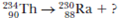 Complete the following radioactive decay formulas: (a) (b) (c)