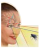 Cues for depth perception that depend on both eyes are called (a) _____ cues. Cues for depth perception that depend on a single eye are called (b) _____ cues. The binocular cue that occurs when your eyes move inward to track a fly landing on your nose is called (c) _____. The binocular cue that occurs when each eye receives a slightly different image is called (d) _____.