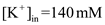 The Goldman equation was devised to determine the effects of ions on the membrane potential collectively. When a neuron is at rest, the membrane is selectively permeable to potassium and it naturally leaks out of the membrane. The movement of potassium makes the membrane potential more negative. Although the permeability is lower, the nerve cell is also permeable to sodium and chloride . Unlike the Nernst equation which only considers one ion at a time, the Goldman equation acknowledges that more than one type of ion moves across the membrane. Other ions have an insignificant amount of permeability. Therefore, only potassium , sodium and chloride appear in the Goldman equation. In order to suggest a more general formulation for the Goldman equation, consider the full version of the equation. The variable is the resting potential and is the relative permeability of the specified ion. Before additional monovalent ions can be added to the equation, determine whether the ions have a positive valence, like potassium and sodium , or negative valence, like chloride . If the valence is negative, the ion concentration inside will be the numerator and the concentration outside will be the denominator. Therefore, a general formulation for the Goldman equation that would be applicable to membranes permeable to any negative ion as well as potassium , sodium , and chloride would be: The ion concentrations of sodium in a mammalian neuron is and , for potassium is , and for chloride is and . Under general circumstances, the relative permeability of sodium ions is 45% of chloride ions and 4% of potassium ions. So, the ratio of . So, if the relative permeability for sodium ions were 0.01, then the ratio of . The at relative permeability for sodium ions were 0.01 is as follows: Likewise, if relative permeability for sodium ions were 1.0, then the ratio of . So, the at relative permeability 0.01 and 1.0 is . In general, the resting membrane potential is . So, the difference between . Therefore, the change is In the given case, graph would not be liner, so the answer is no because is proportional to the logarithm of the expression that contains the term for sodium permeability.