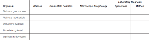 Complete the following table.