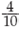 In Exercises 10, select the correct metric notation. Four-tenths of a liter A) 0.4 L B) L C) 0.40 L D) 0.40 l
