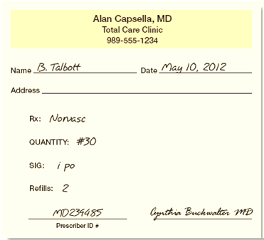 In Exercises 15, refer to prescription C. Prescription C If the patient gets all the refills permitted, how long will the medication covered by the prescription last?