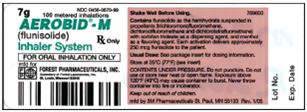 Use the identified drug labels to answer the following questions: Label E Approximately how much medication is delivered with each inhalation?