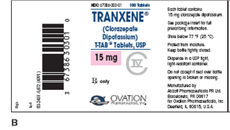 In Exercises 9, refer to label B. What is the dosage strength?