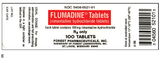 In Exercises 20, refer to label E. How should this drug be stored?