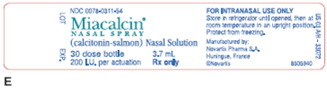 In Exercises 17, refer to label E.    What is the generic name?