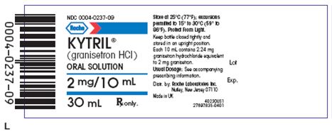 In Exercises 21, calculate the desired dose. Then calculate the amount to administer. Ordered: Kytril Oral Solution 4 mg PO tid On hand: Refer to label L.