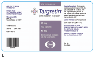 In Exercises 20, calculate the amount to administer. Ordered: Targretin 75 mg PO q am ac On hand: Refer to label L.  