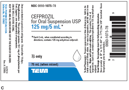 In Exercises 17, calculate the amount to administer. Unless otherwise noted, tablets are scored in half. Ordered: Cefprozil 125 mg PO tid On hand: Refer to label C. Administer:_____  