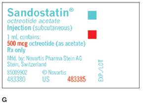 For Exercises 21, find the amount to administer, select the proper syringe, and write in the space provided. Ordered: 0.25 mg Sandostatin Sub-Q On Hand: Refer to label G. Administer: __________nge: __________