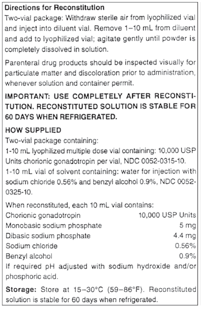 In Exercises 30, refer to the package insert for Pregnyl. Ordered: Pregnyl 2,500 units IM every other day. On hand: 10,000 unit vial of Pregnyl for IM use. See Figure K and L. For a 2,500 unit IM dose, what is the amount to administer?