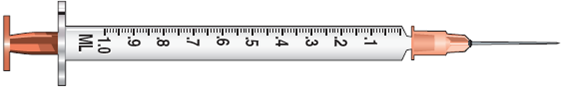 Find the amount to administer for each of the following orders. Then mark the syringe with the correct amount to administer. Ordered: Heparin sodium 5000 U Sub-Q q12h X 7 On hand: Heparin sodium 1:10,000 solution