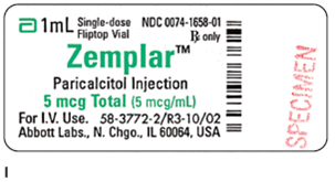For Exercises 17, find the amount to administer, and then determine the proper syringe and write it in the space provided. Ordered: Zemplar ™ 3 mcg IM qd On hand: Refer to label I. Administer: __________nge: __________