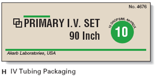 For Exercises 9, determine the amount to administer and calculate the flow rate in milliliters per hour and drops per minute. Ordered: Doxycycline 75 mg IVPB in 100 mL of D5W over 1 hour On hand: Refer to label F, package insert G, and IV tubing packaging H (Figure 10-21). Figure 10 - 21 Dosage and Administration. Excerpt from Doxycycline Package Insert found at www.bedfordlabs.com Figure 10 - 21 Concluded. Flow rate in milliliters per hour: ____________