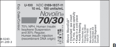 Ordered: Humulin 70/30 83 units sc ac breakfast Label: _____
