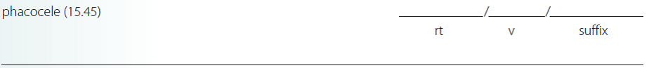 Give a brief definition and dissect each term listed into its word parts in the space provided. Check your answer by referring to the frame listed in parentheses and your medical dictionary. Then listen to the Audio CD to practice pronunciation.