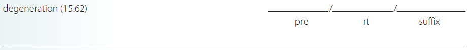 Give a brief definition and dissect each term listed into its word parts in the space provided. Check your answer by referring to the frame listed in parentheses and your medical dictionary. Then listen to the Audio CD to practice pronunciation.