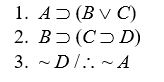 Short Truth Table Test for Invalidity Use the short truth table method to show that the following arguments are invalid: -
