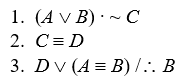 Short Truth Table Test for Consistency Use the short truth table method to show that the following sets of premises are consistent: -