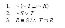 Show that premises in the following arguments are inconsistent: -