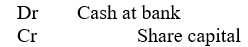 <strong>When recording the application money as share capital on allotment of shares to applicants, the following journal entry is made:</strong> A) B) C) D)