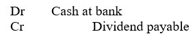 <strong>An appropriate journal entry to record a cash dividend on declaration date is</strong> A) B) C) D)