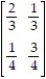 Find the limiting matrix   corresponding to the transition matrix P =   .Round to the nearest thousandths.