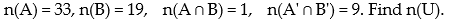 Use a Venn Diagram and the given information to determine the number of elements in the indicated region: -