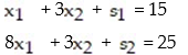 <strong>Write the e-system obtained via slack variables for the linear programming problem: - </strong> A) B) C) D)