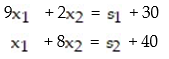 <strong>Write the e-system obtained via slack variables for the linear programming problem: - </strong> A) B) C) D)