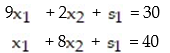 <strong>Write the e-system obtained via slack variables for the linear programming problem: - </strong> A) B) C) D)