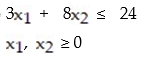 <strong>Convert the given i-system to an e-system using slack variables. Then construct a table of all basic solutions of the e-system. For each basic solution, indicated whether or not it is feasible: - </strong> A) B) C) D)