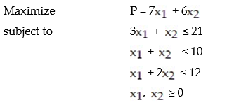 <strong>Solve the given linear programming problem using the table method: - </strong> A) B) C) D)