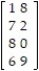 <strong>Find the transpose of the matrix: - </strong> A) B) C) D)