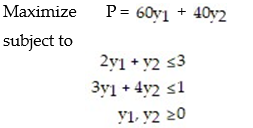 <strong>Formulate the dual problem for the linear programming problem: </strong> A) B) C) D)