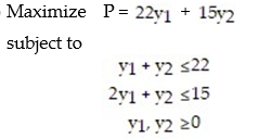 <strong>Formulate the dual problem for the linear programming problem: </strong> A) B) C) D)